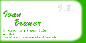 ivan bruner business card